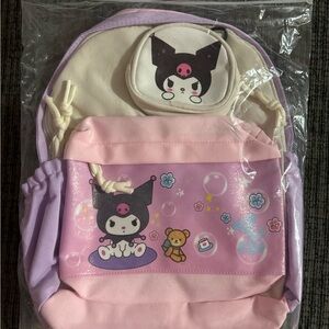 Kuromi Backpack with Coin Pouch